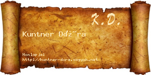 Kuntner Dóra névjegykártya